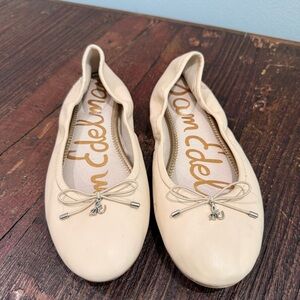 Sam Edelman Leather Felicia Crème Ballet Flats 9.5